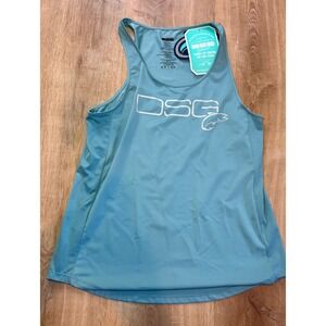 DSG 50+ UPF Razor Back Tank Top‎ Dusty Teal SZ Medium